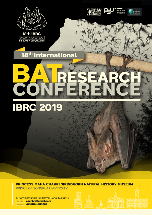 International Bat Research Conference 2019 (IBRC2019) - Abstract Booklet