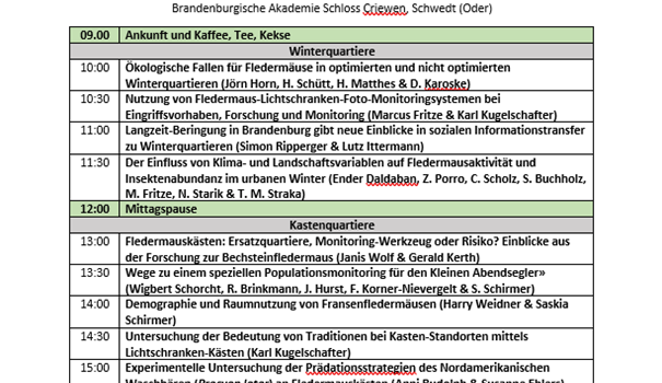 +++ Ausgebucht+++ Fachtagung: Schutz und Monitoring von Fledermausquartieren – Aktuelles aus Forschung und Praxis